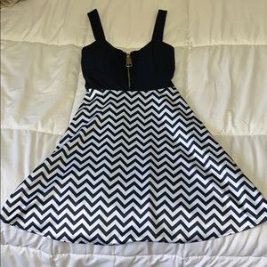 Navy striped dress